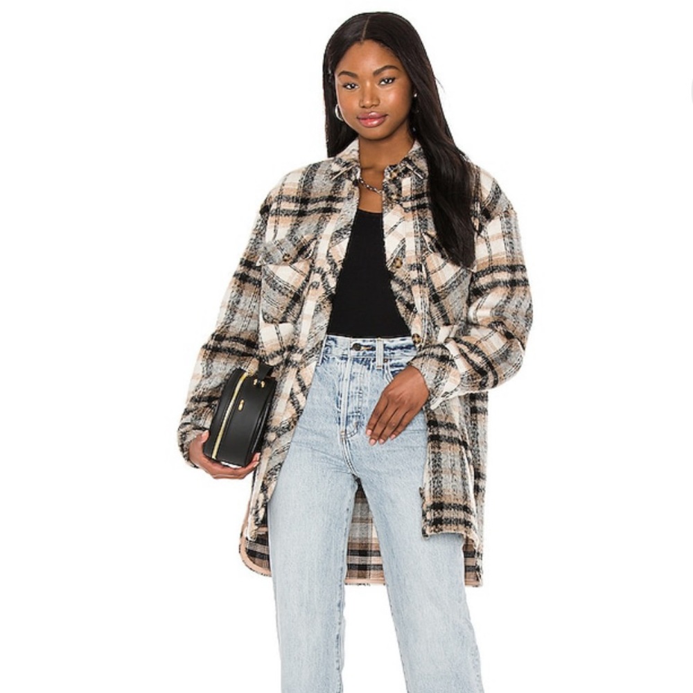 Revolve L’Academie plaid jacket coat shacket